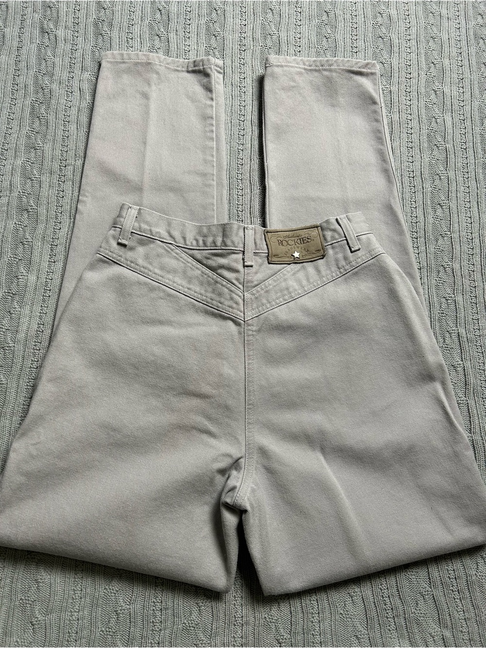 Rockies Men's Light Beige Straight-Leg Chinos